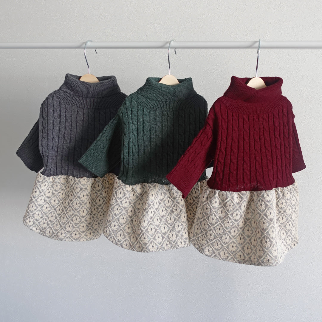 Flower Jacquard Dress