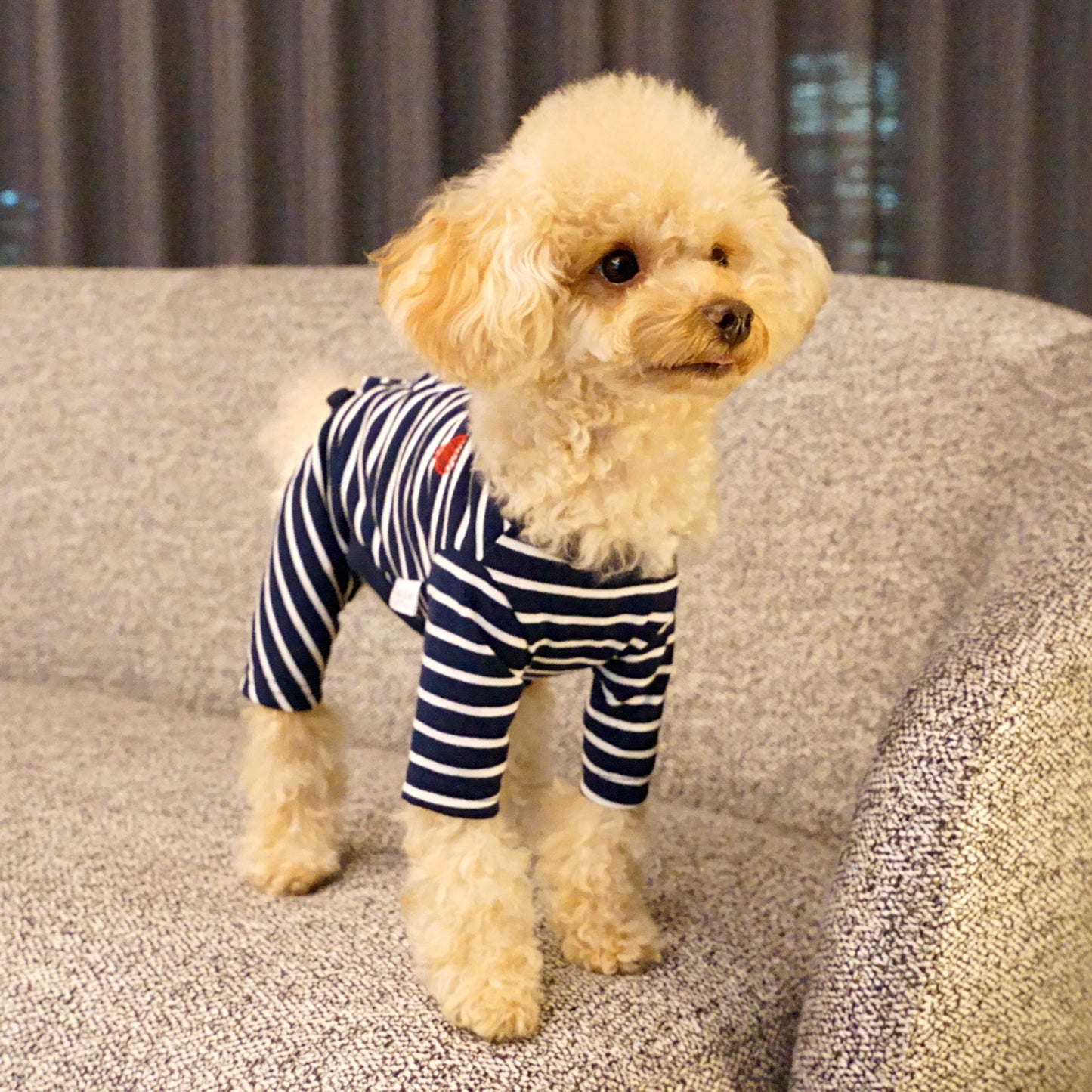 【35%OFF】Cotton Rompers (stripe) -White