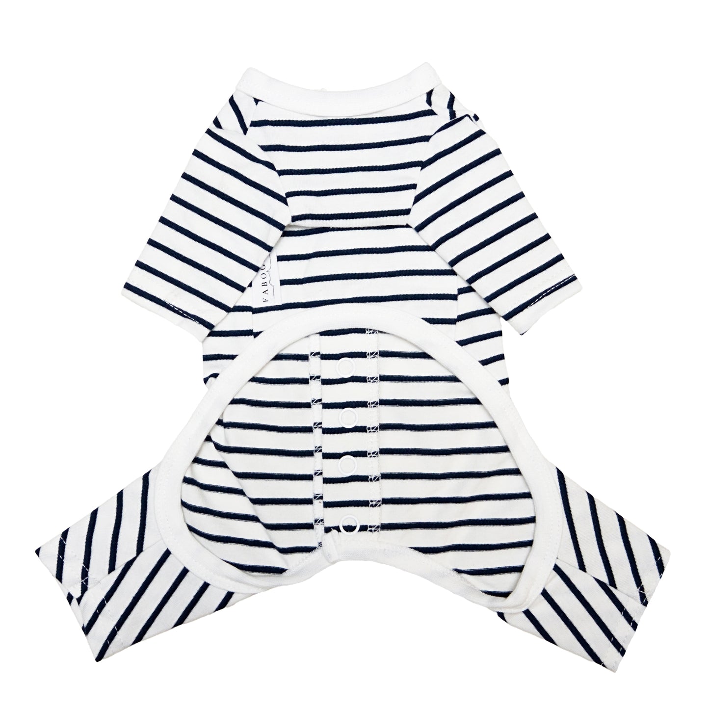 【35%OFF】Cotton Rompers (stripe) -White