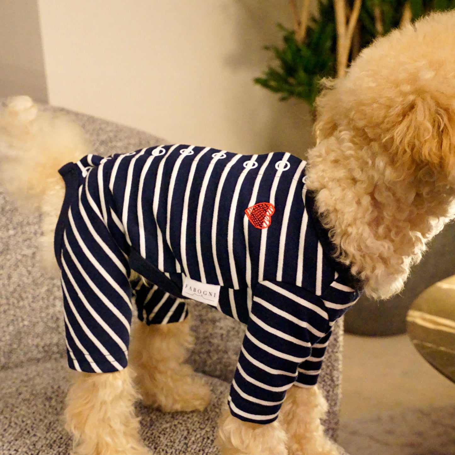 【35%OFF】Cotton Rompers (stripe) -White