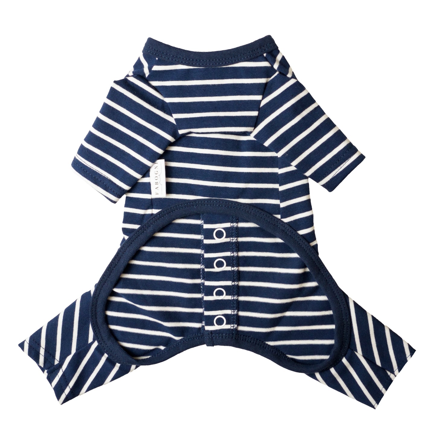 【35%OFF】Cotton Rompers (stripe) - Navy