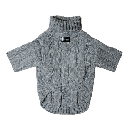 Cable Knit Sweater - Gray