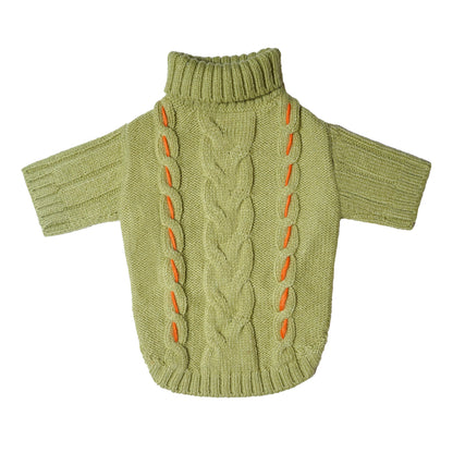 Cable Knit Sweater - Green