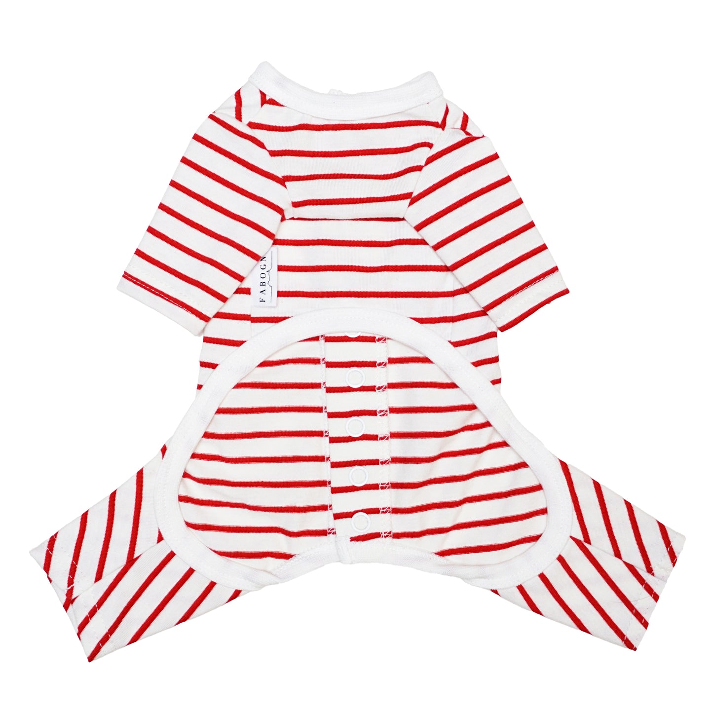 Cotton Rompers (stripe) - Red