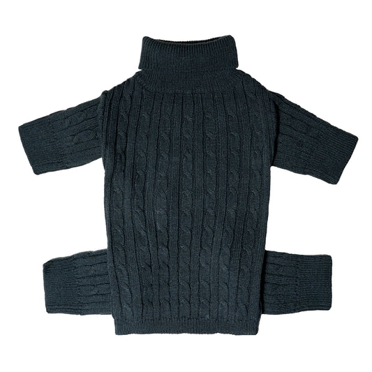 【SEASON OFF SALE 30%OFF】Cable Knit Rompers - Dark gray