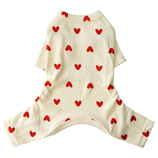 Rompers (heart) - White