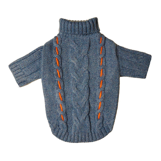 Cable Knit Sweater - Blue