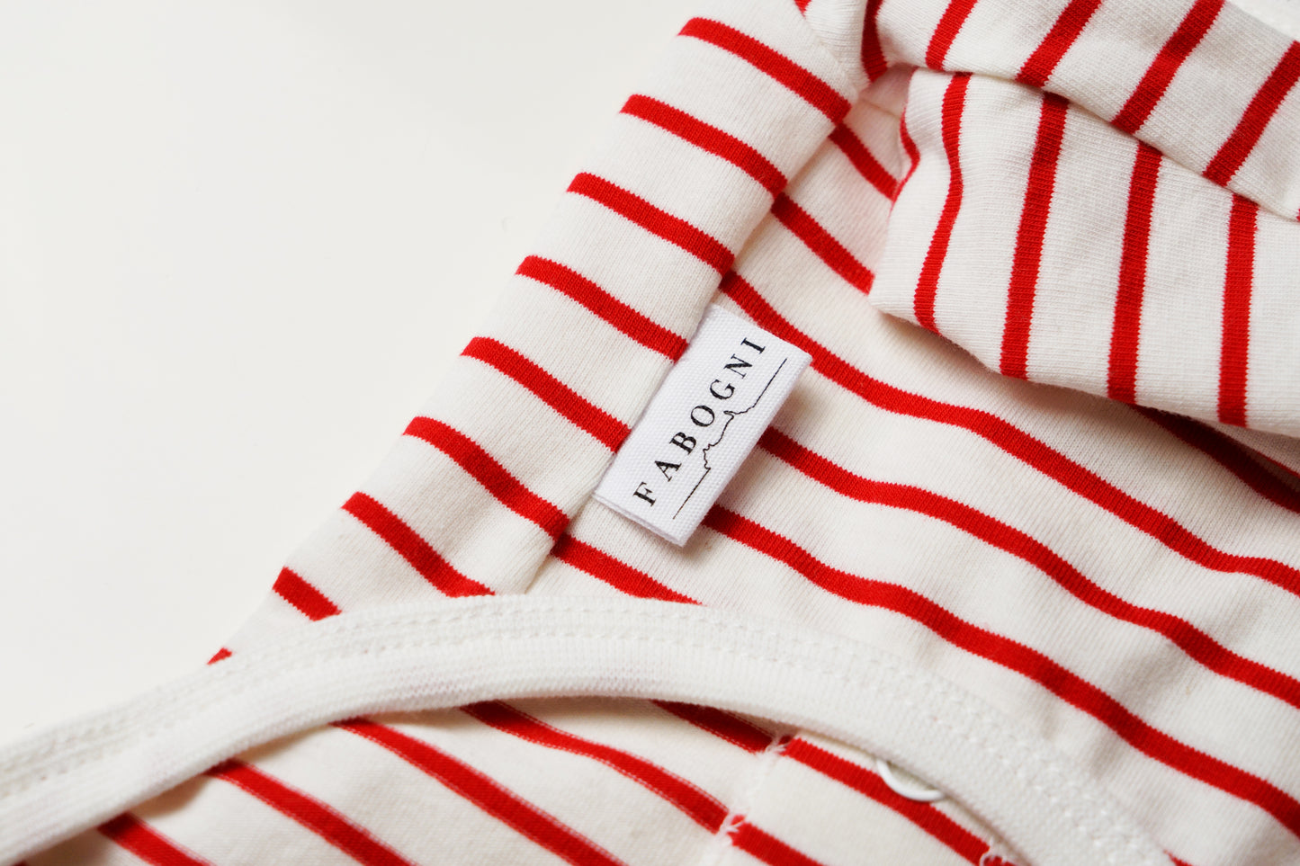 Cotton Rompers (stripe) - Red