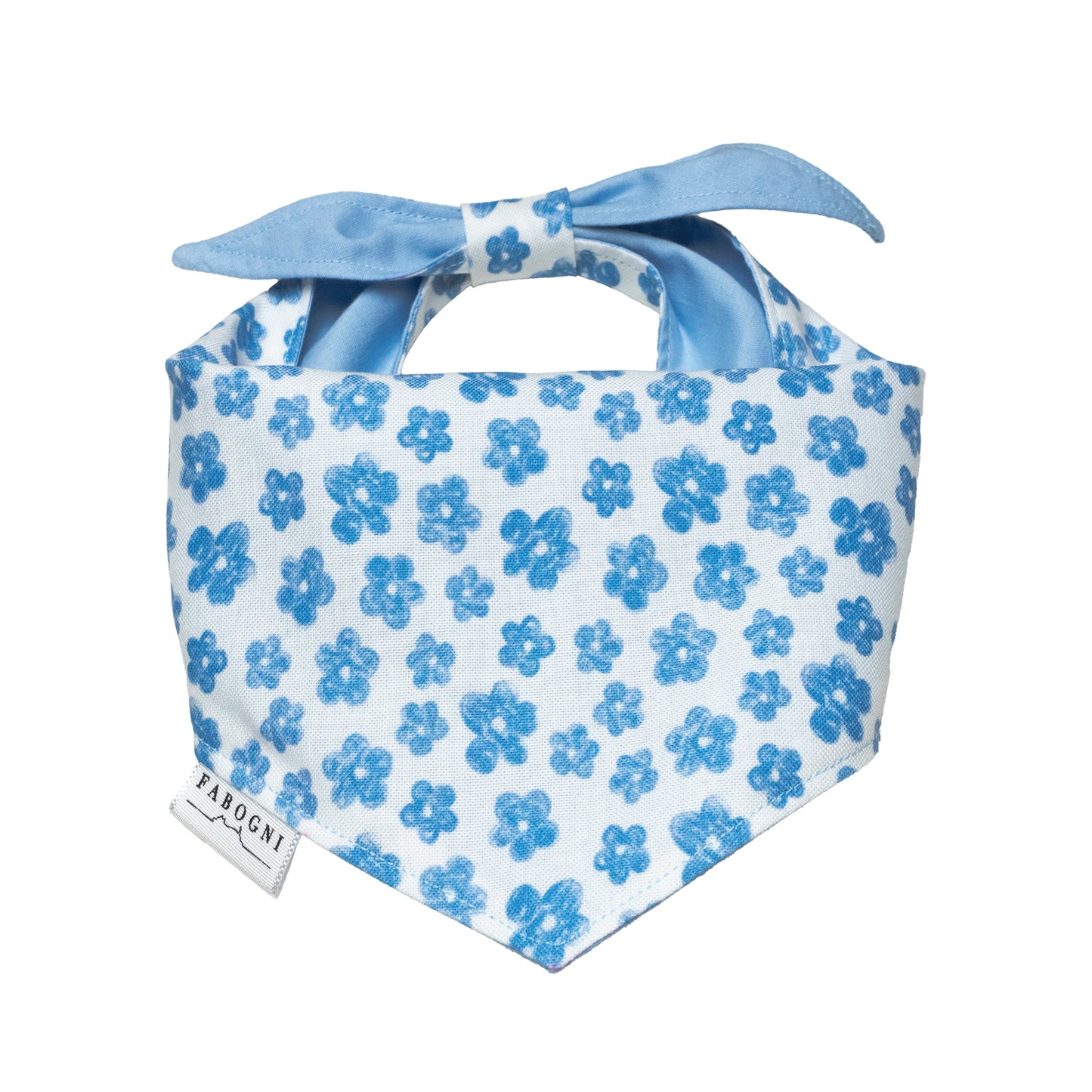 Blue Flower Bandana